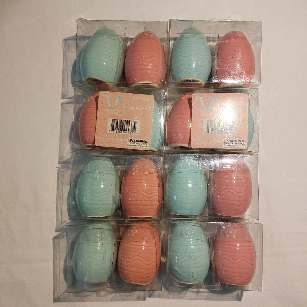 Pastel Decorative Easter Egg Ceramic Salt and Pepper Sets 8 Sets NEW